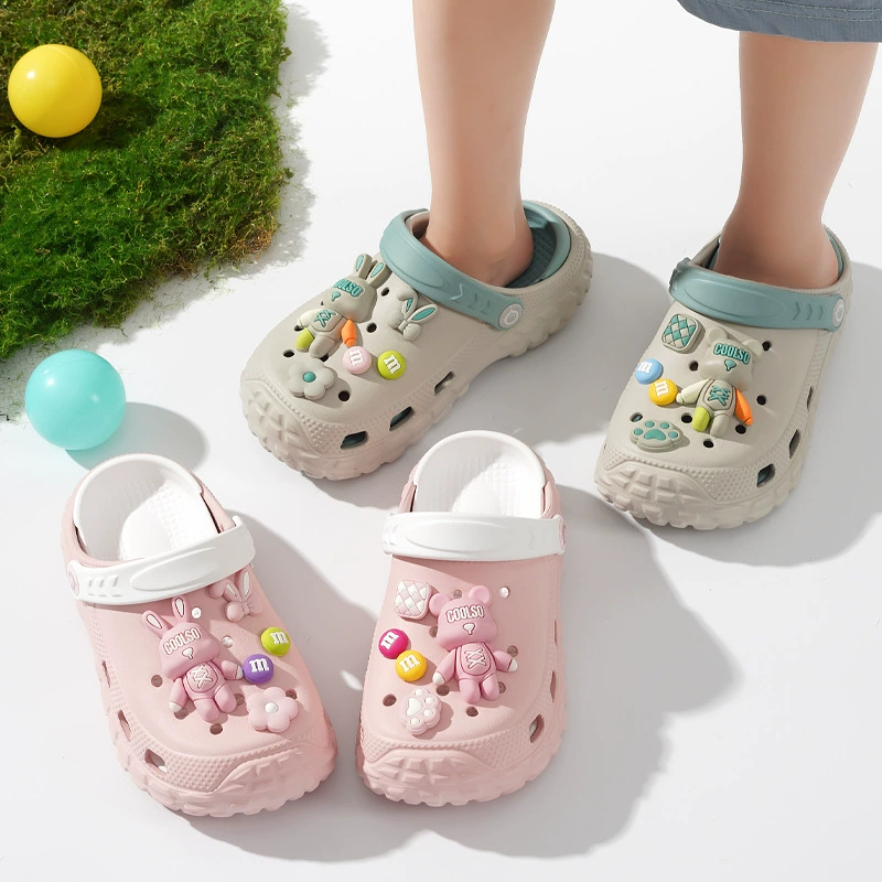 Детская пещерная обувь для мальчиков тапочки для девочек летом новый ребенок нескользящие сандалии носить большие детские пляжные туфли