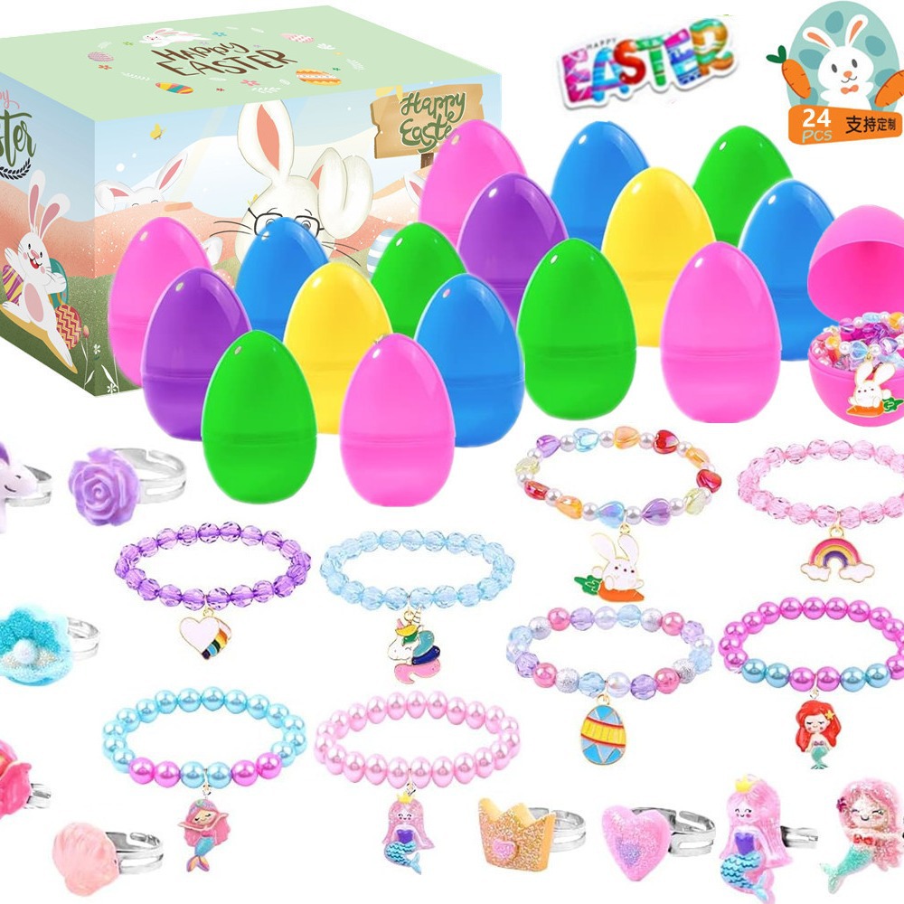Huevo de Pascua bloques de construcción traje caja ciega juguetes de fiesta para niños DIY simulación huevos juguetes de Pascua traje