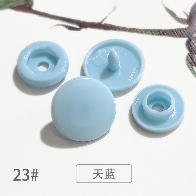 T3T5T8 impermeable con botón a presión de resina plástica, botones de ropa de bebé, botones invisibles, botones de color sin costura