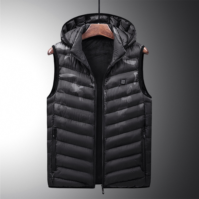 Cross-border high quality charging intelligent constant temperature heating cotton-padded jacket men's vest gradient cotton-padded jacket