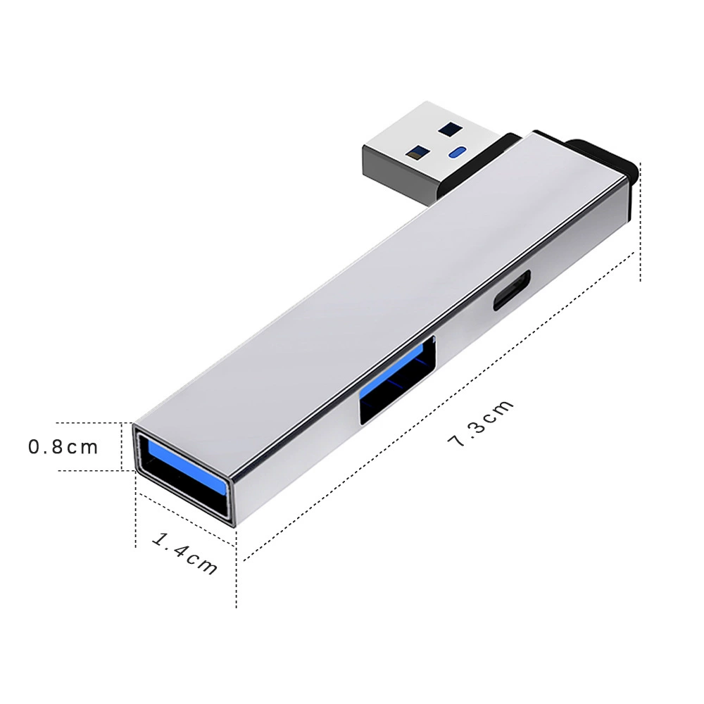 Разветвитель с интерфейсом Transfer header segmentation 3.0, HUB, многофункциональное USB-удлинение для компьютера, не тянущий кабель
