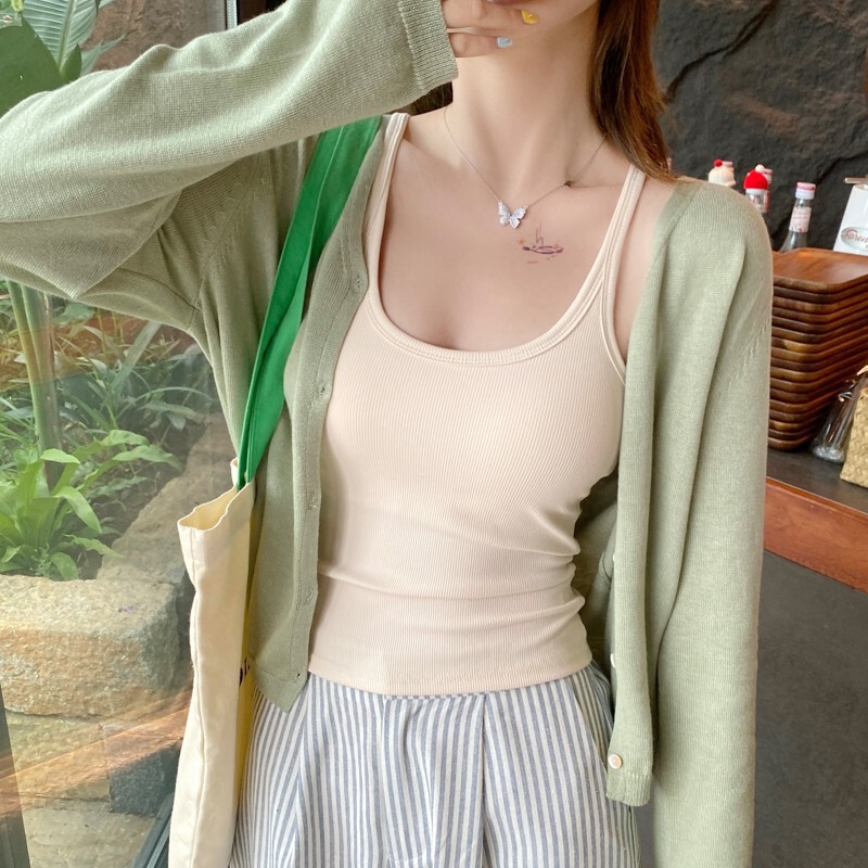 V-Neck Sun-Protective Knit Cardigan for Women, 2026 Summer Thin Jacket, Outerwear Vest, Long-Sleeve Top, Short Outerwear