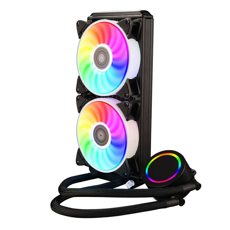 Все в одном RGB жидкостной кулер, встроенный 120/240/360 мм, ARGB вентиляторы с адресацией