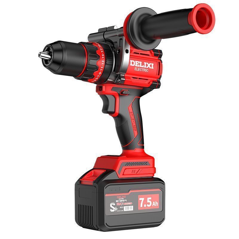 【同心双轴承设计】德力西无刷电钻大功率冲击钻多功能冰钻13mm冬