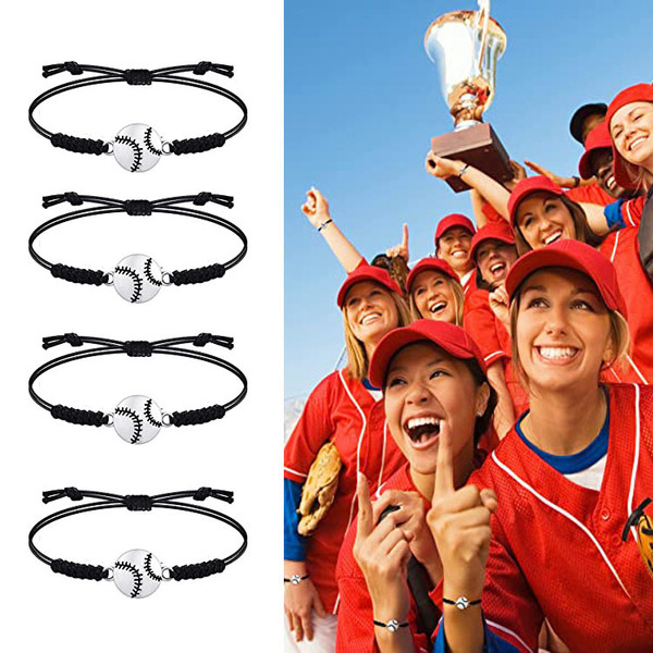 Baseball football basketball tennis woven waterproof bracelet…