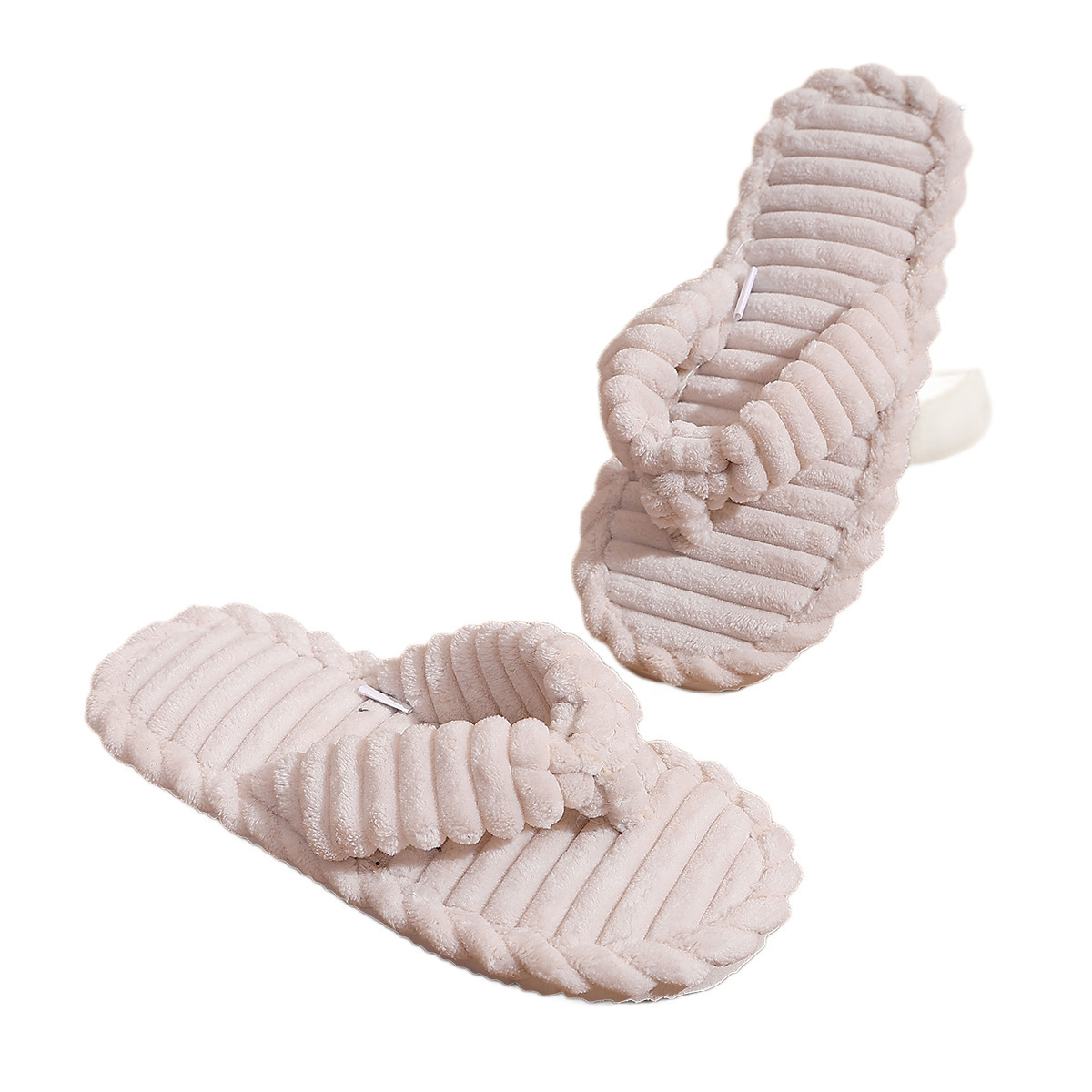 Zapatillas de pelusa suave para mujeres 2026 verano en el hogar confortable zapatillas de fondo plano hotel para invitados espesar zapatillas de baño para mujeres