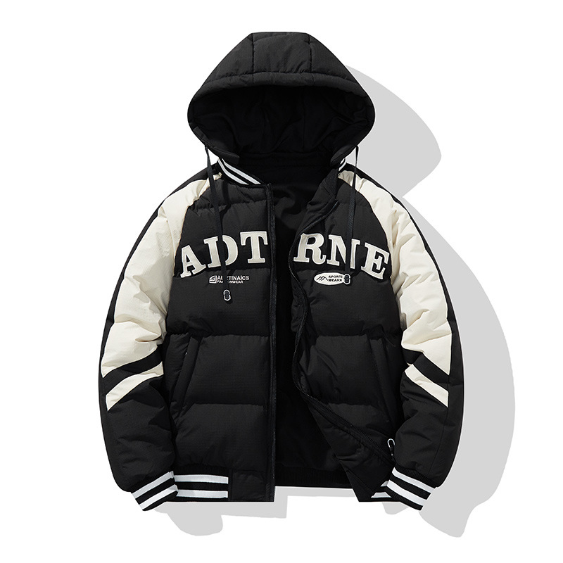 Giacca invernale da uomo in velluto, calore ispessito, resistenza al freddo e al vento, giacca alla moda double face per adolescenti, con cappuccio_voghion.com