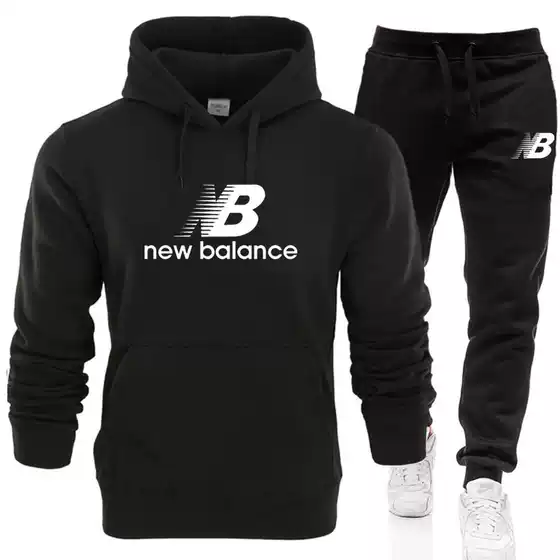 Cross-border AliExpress Amazon New Men's Hooded Sports Sweat suit Casual Sweat Pants Two-piece Men's Set