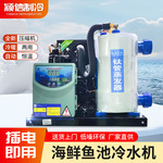 鱼池冷水机制冷鱼缸海鲜制冷机养殖养鱼水产恒温商用降温一体机