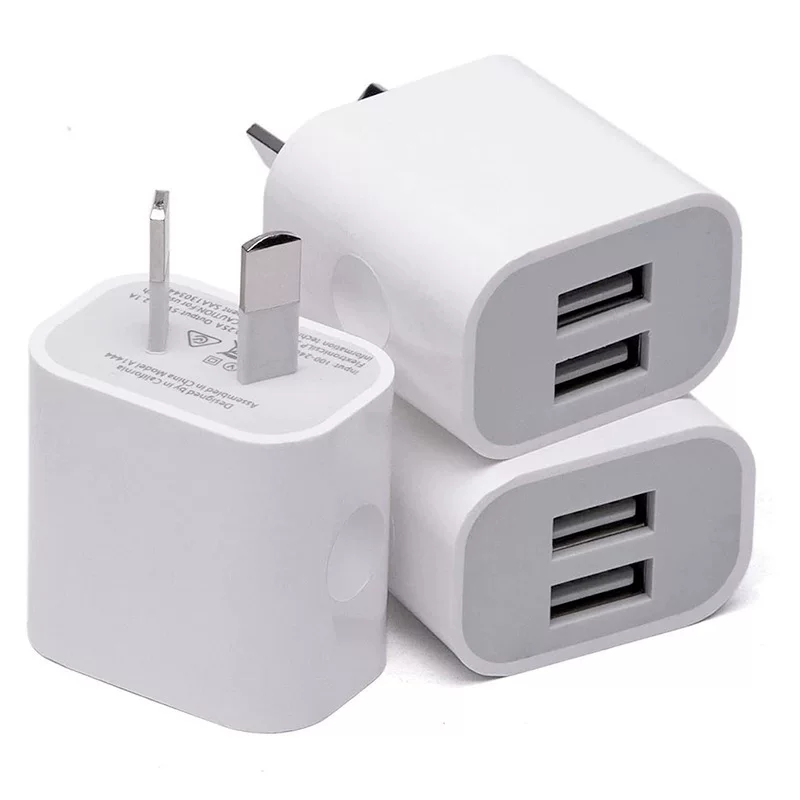 5V2A двухпортовое USB зарядное устройство, австралийская прямая зарядная головка, путешествия, двойной USB, восемь-позиционное питание