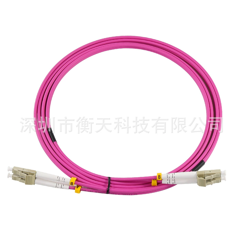 Оптоволоконный патч-корд LC_LC, многомодовый OM4, двухжильный, 3,0 мм, внешняя оплетка LSZH, 3m волокон, гигабитный, экспортное качество, Шэньчжэнь