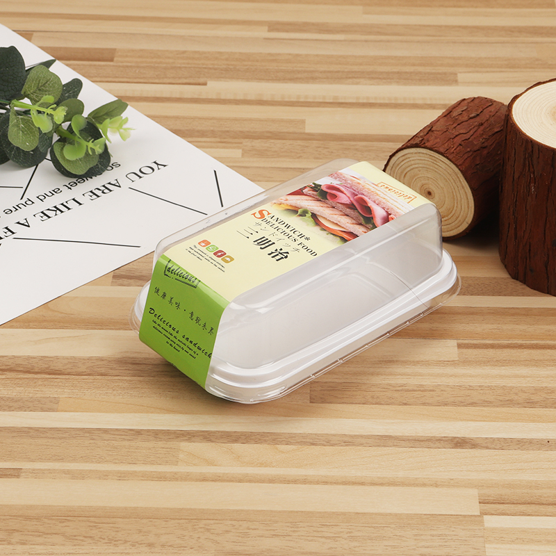 Caja única corta + pegatinas de sándwich verde 50 juegos - caja de sándwich