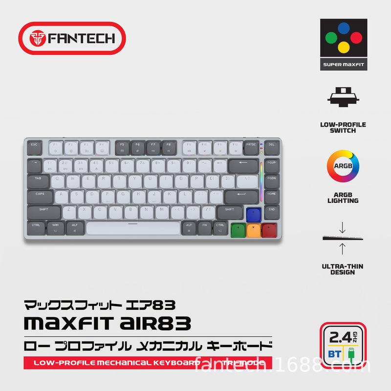 Fantech Maxfit Low-Profile Keyboard 75% or 95% Layout for Pc Fantech Maxfit Low-Profile Keyboard 75% or 95% Layout for Pc