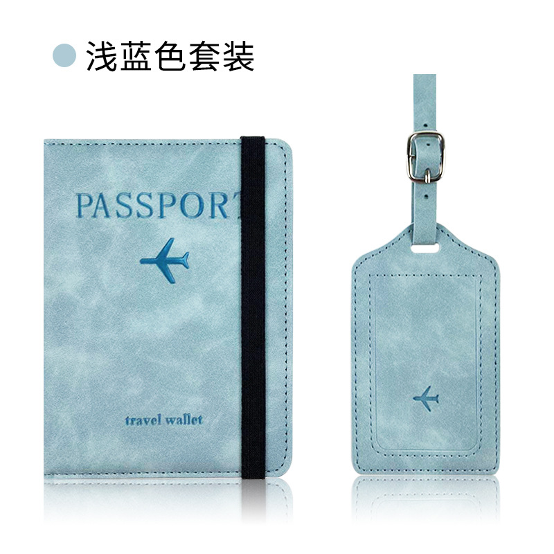 Transfronterizo en stock RFID pasaporte titular etiqueta de equipaje certificado pasaporte cubierta tarjeta de embarque multifuncional viaje pasaporte bolsa traje