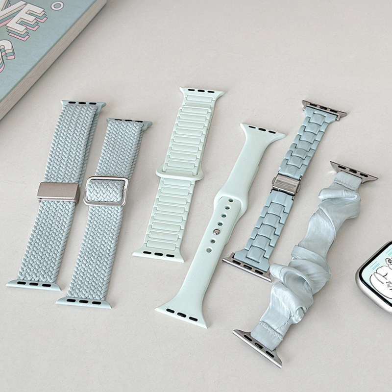 Suitable for Apple Watch applewatch Strap Light Mint Series Collection iwatchs987 Woven Silicone Suitable for Apple Watch applewatch Strap Light Mint Series Collection iwatchs987 Woven Silicone