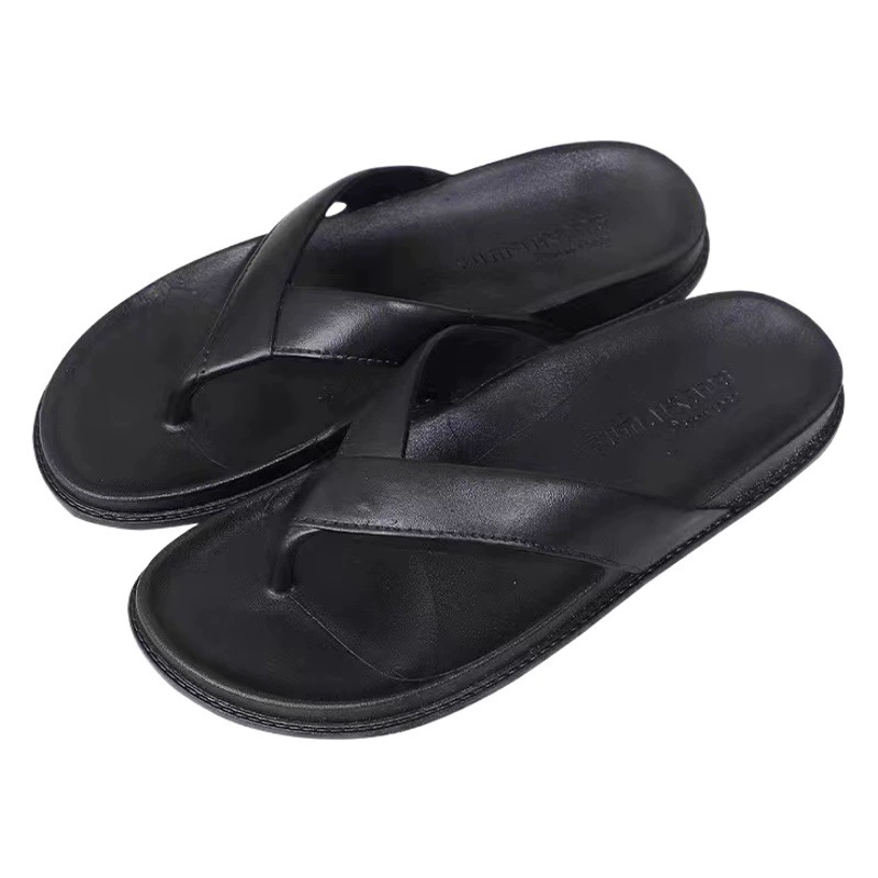 Мужские летние новые тапочки с плоским дном