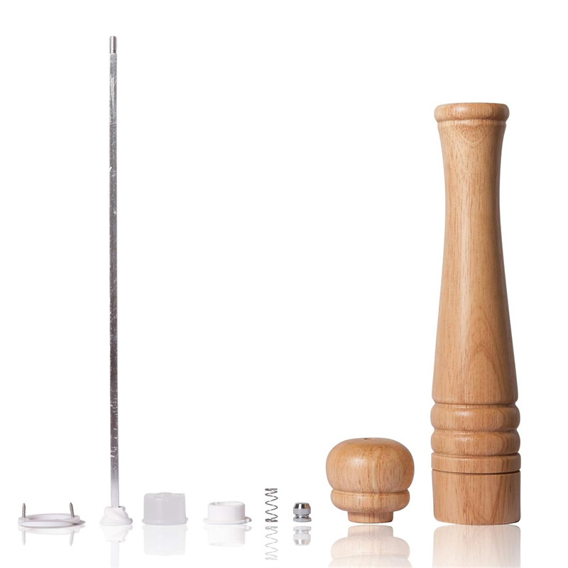 12 pulgadas de roble molinillo de pimienta negro molinillo de pimienta núcleo de cerámica molino de pimienta cocina hogar condimento botella