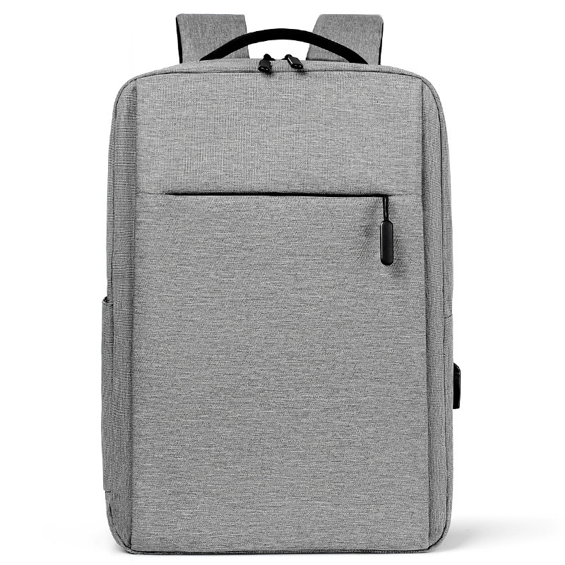 Mochila casual de gran capacidad de 17 pulgadas, bolso simple para computadora de negocios para hombres, carga USB, mochila de viaje de trabajo