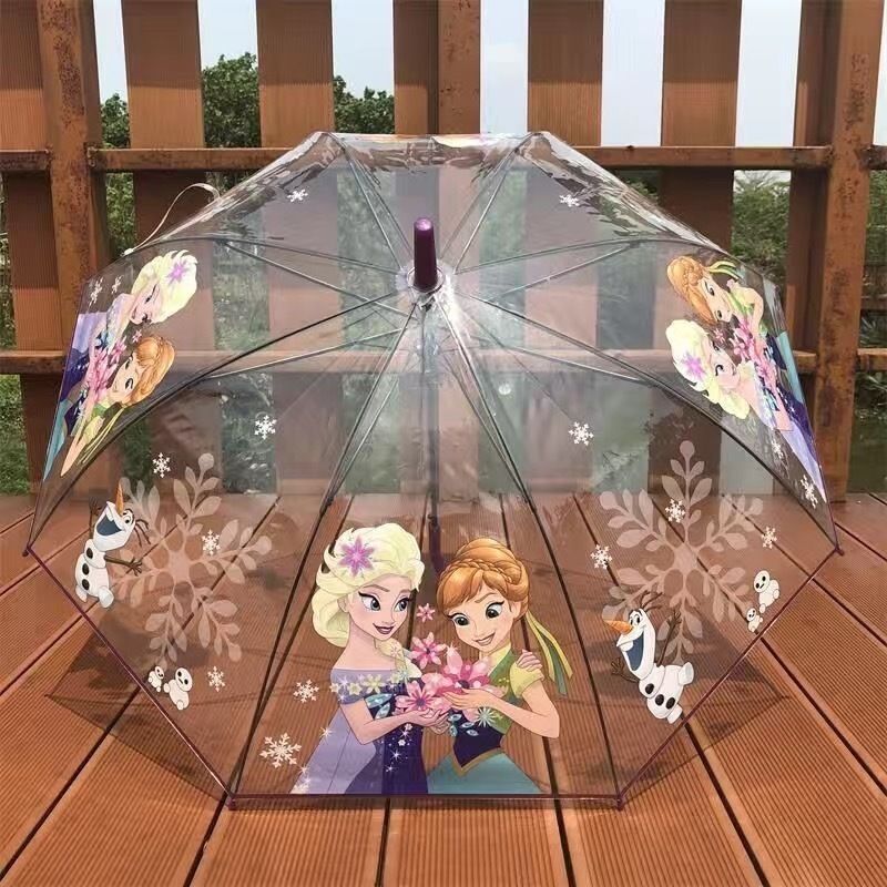 库洛米透明儿童雨伞新款公主小学生幼儿园耐用自动小孩雨伞塑料伞|undefined