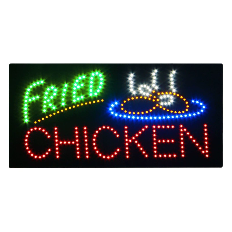 Жареная курица вывеска светодиодный рекламный щит бизнес Светящаяся вывеска