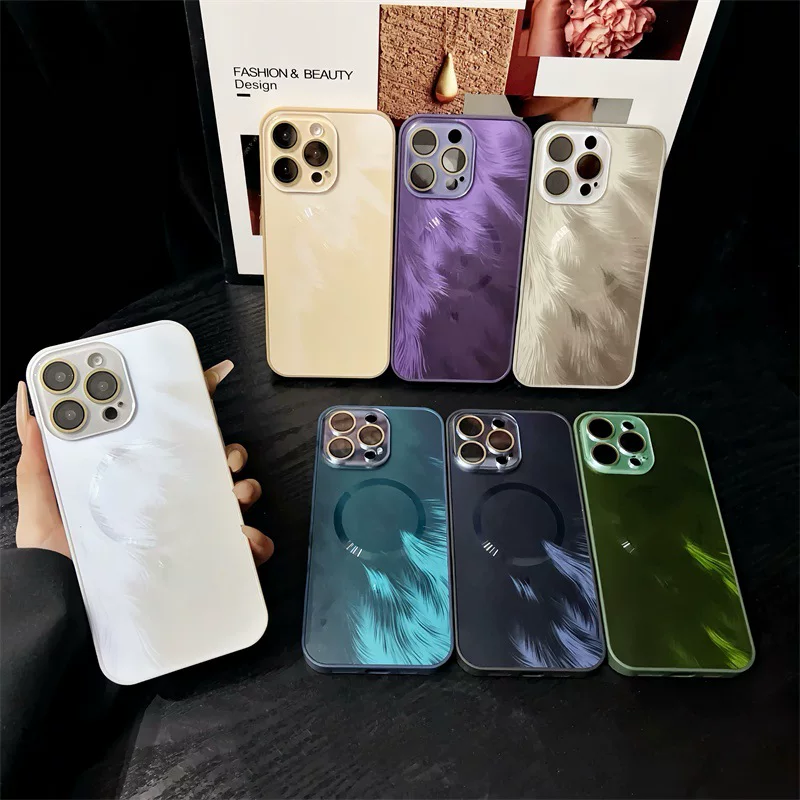 Кожаный чехол для смартфона совместимый с iPhone15 Pro, матовая поверхность, Apple iPhone15