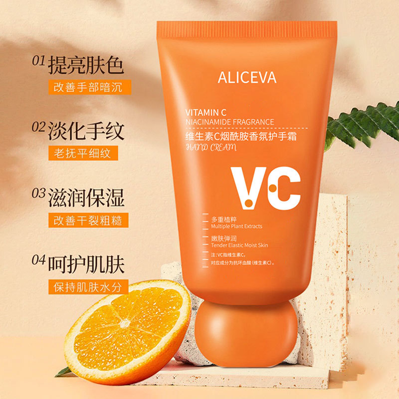 ALICEVA vitamina C nicotinamida perfume crema de manos hidratante no grasa humectante aclarante color de la piel fabricante