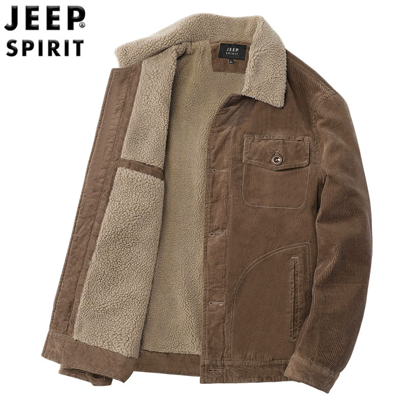 Corduroy keep warm down jacket