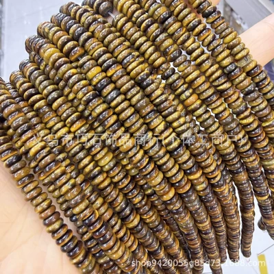 Abacus Beads Spacer Beads Aventurine | Zərgərlik ara hissələri - natural-tiger-eye-stone-26mm