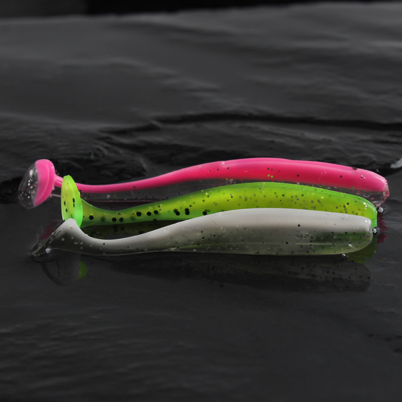 Shallow diving Paddle Tail Lures 10 Colors Soft Plastic Baits Bass Trout Saltwater Sea Fishing Lure