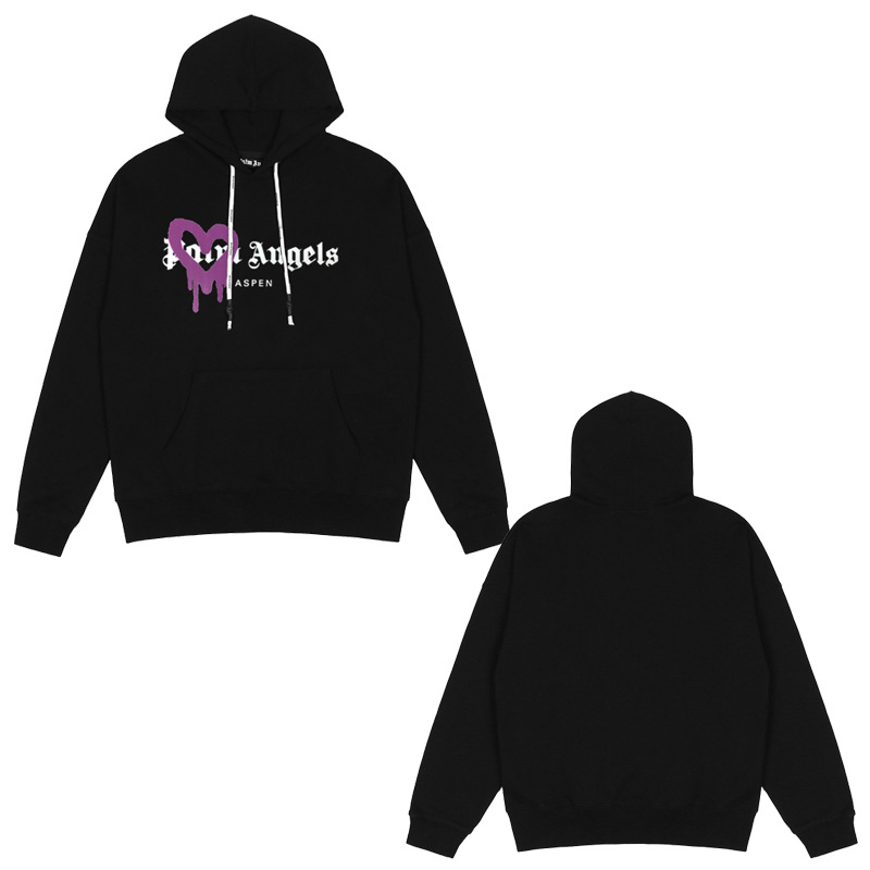 PALM ANGELS Ángel de palma impresa en caliente chaqueta encapuchada primavera / otoño / invierno pareja camisa con sombrero casual