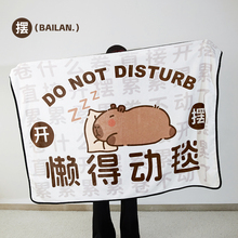 ll卡皮巴拉办公室学生开学午睡毛毯夏季空调沙发棉被午休披肩