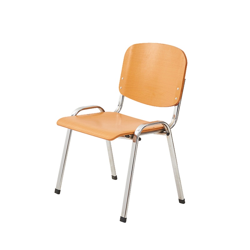 Silla de entrenamiento con tablero de escritura Noticias Silla de conferencia Silla de escritorio de madera de acero Silla de cuatro patas Silla de estudiante de madera contrachapada de múltiples capas image 8