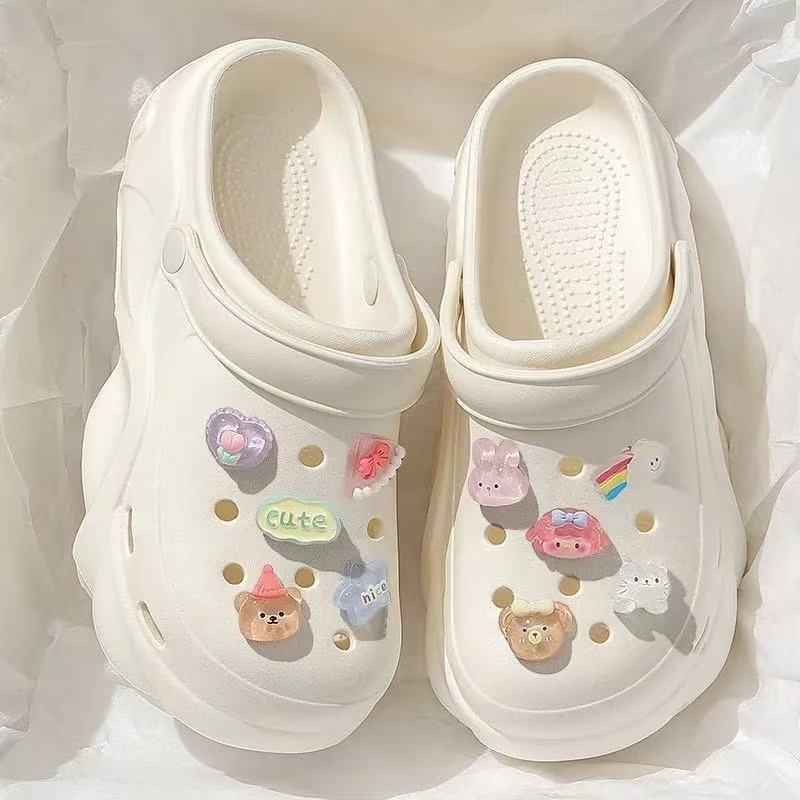 999EVA 크록스-화이트-카툰 크리스탈