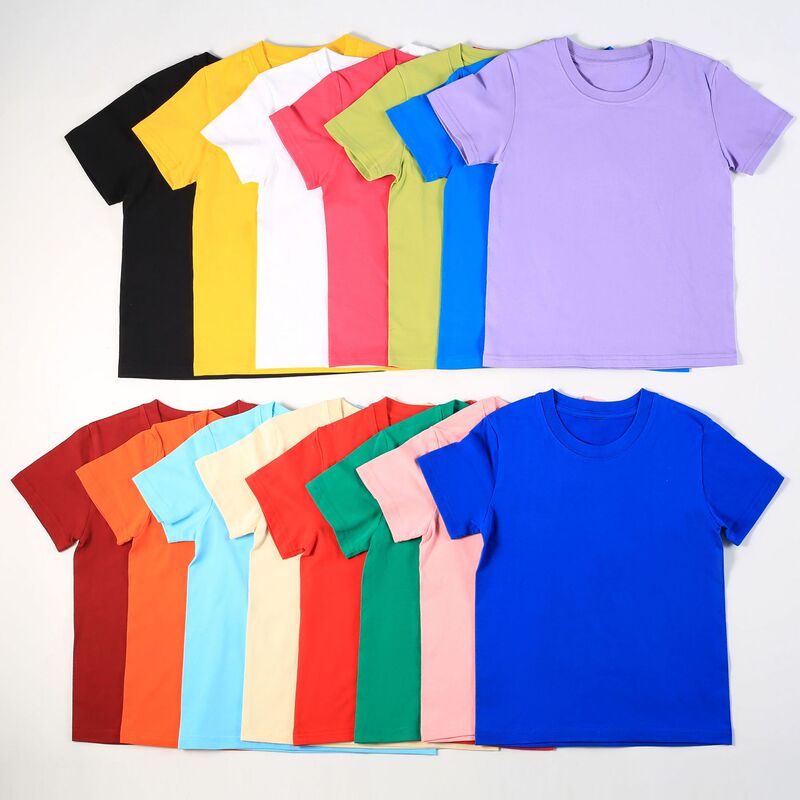 Boys and Girls Summer Pure Cotton T-Shirts Kidsren's Round Neck Tops Cross-Border Multi-Color Short-Sleeved Shirts Baby Summer Clothes Boys and Girls Summer Pure Cotton T-Shirts Kidsren's Round Neck Tops Cross-Border Multi-Color Short-Sleeved Shirts Baby Summer Clothes