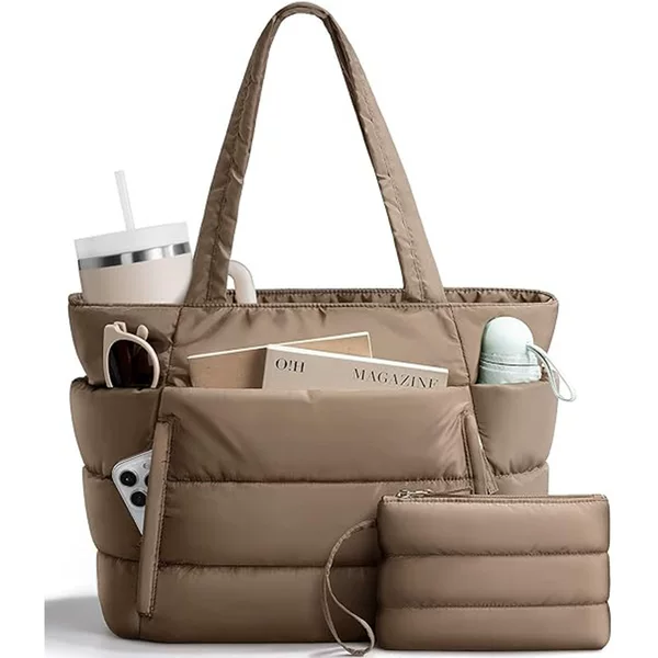 Cross-Border Amazon Trendy New Tote Bag Women's Multi-Compartment Quilted Handbag Short-Distance Travel Luggage Bag Wholesale