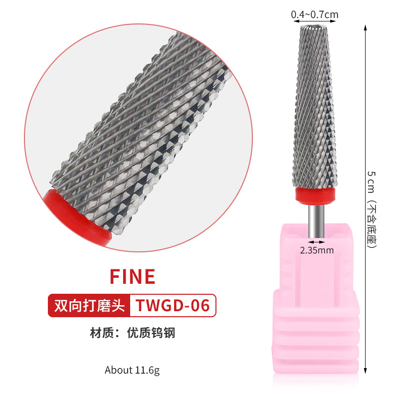 Alta calidad ultra larga cónica de acero de tungsteno cabeza de molienda de uñas cabeza de molienda cilíndrica ultra larga remoción rápida de uñas