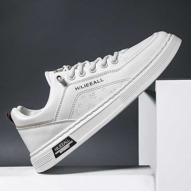 Trend shoes for leather shoes, sports sneakers, casual footwear, 2023 collection, Korean style, soft sole