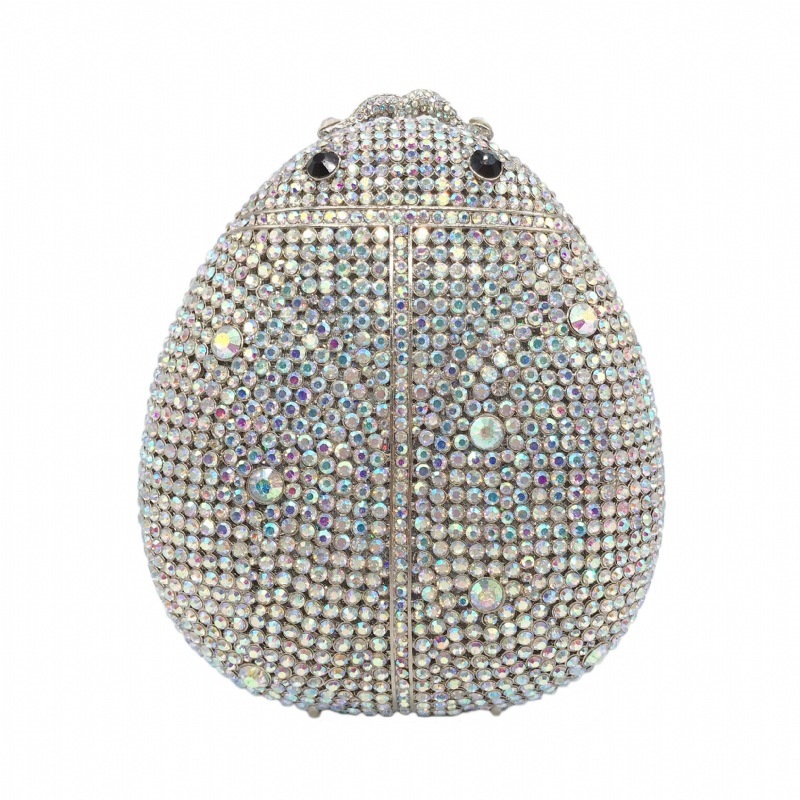 * Fuente transfronteriza de dibujos animados paquetes de diamantes para la cena en forma de escarabajo caja dura llena de paquetes de diamantes bolsas de diamantes de mano para mujeres