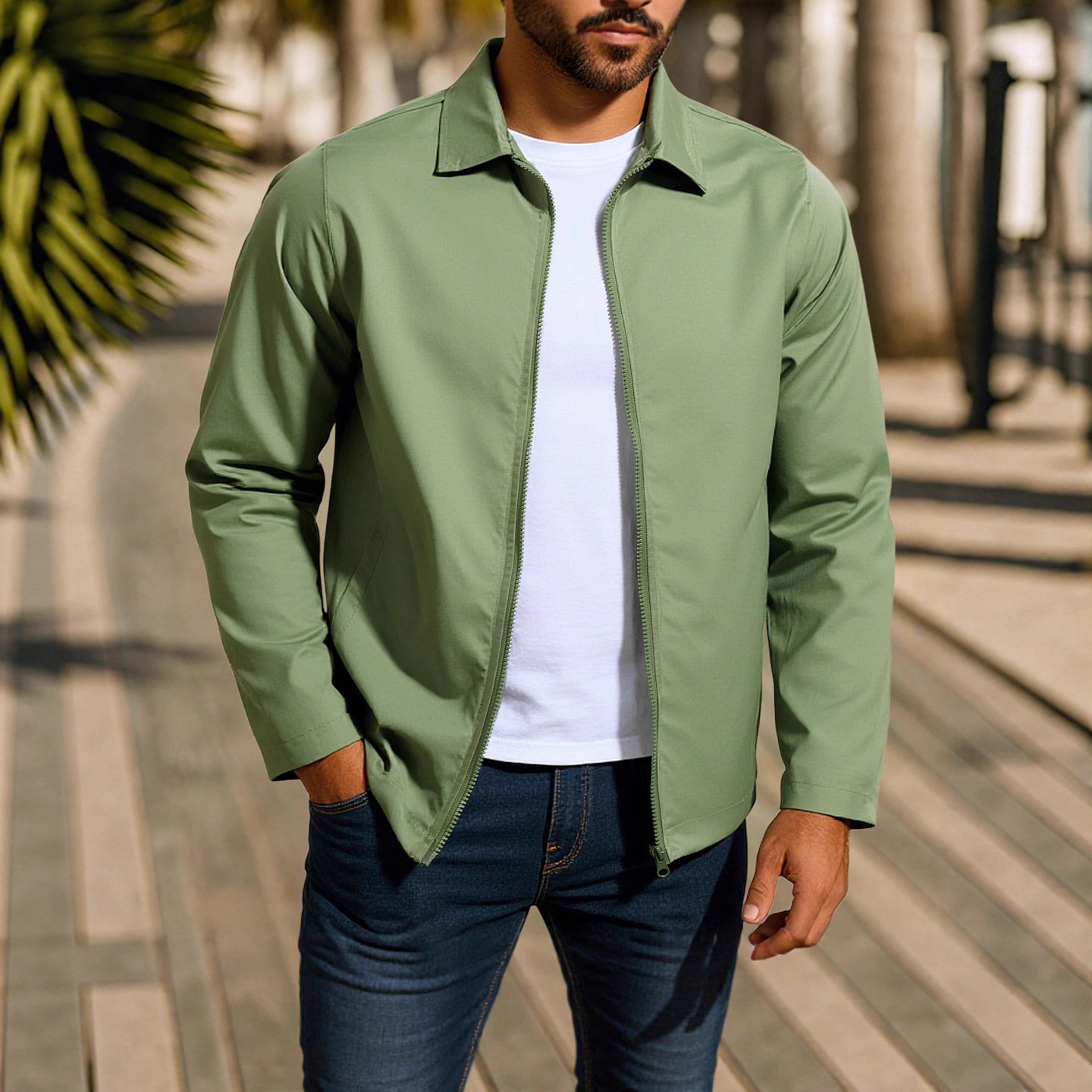 2025 New Autumn Men's With And Raglan Sleeves, Zipper Cardigan Jacket, Foreign Trade Windproof Jacket_voghion.com