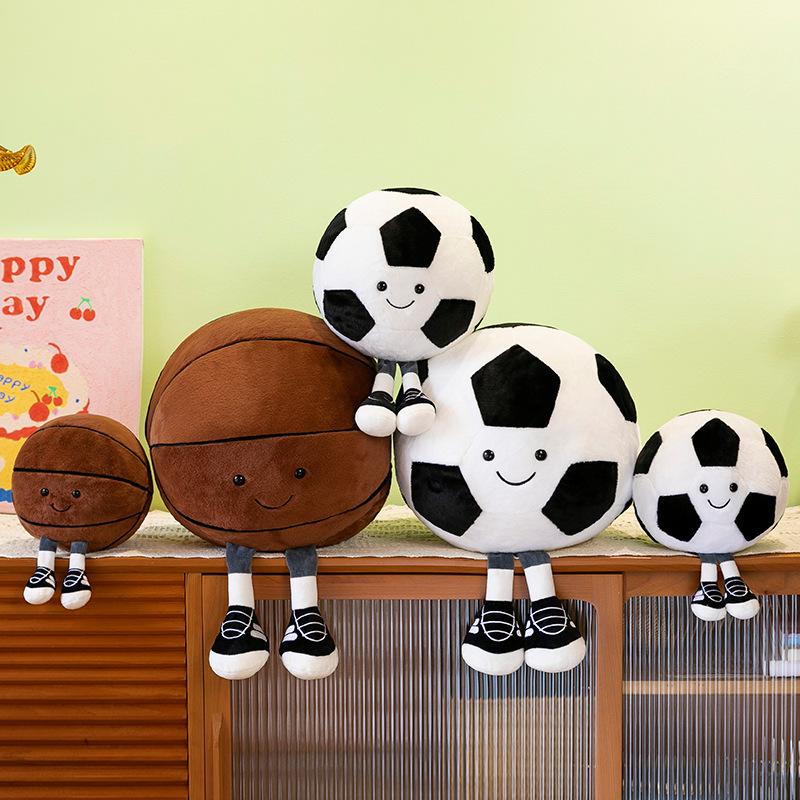 Fun Football Doll Long-Legged Basketball Man Plush Doll Creative Children's Birthday Gift Doll Machine Cross-Border Wedding
