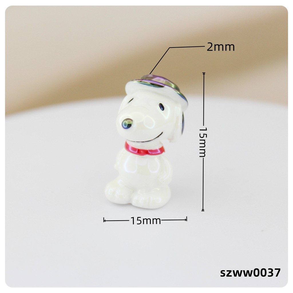 Agujero vertical chapeado UV sombrero de color gafas perros DIY manuales cuentas bolígrafo cuentas sueltas accesorios accesorios llaveros