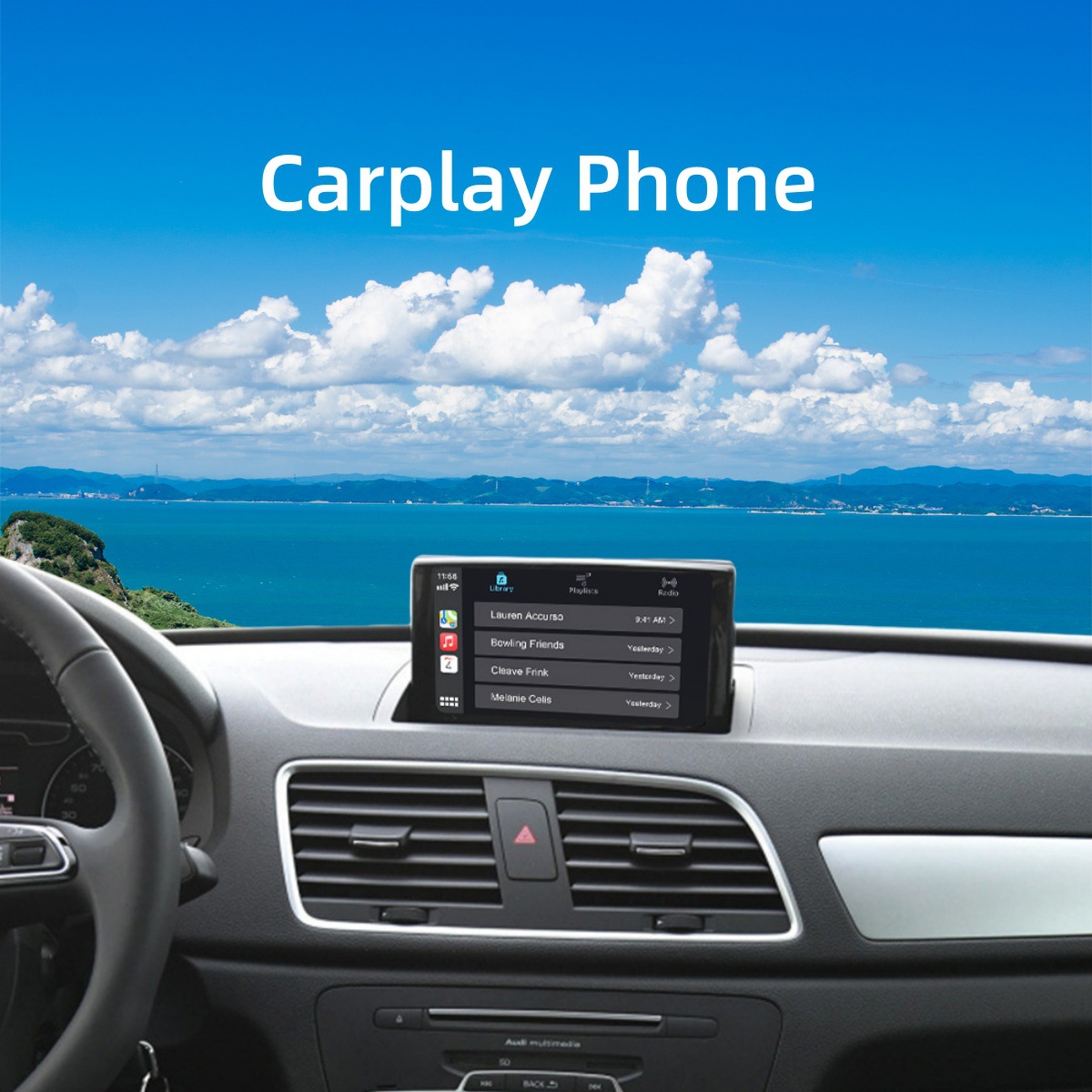 For Audi A6 support Hicar/Android auto/Youtube/wireless carplay decoder