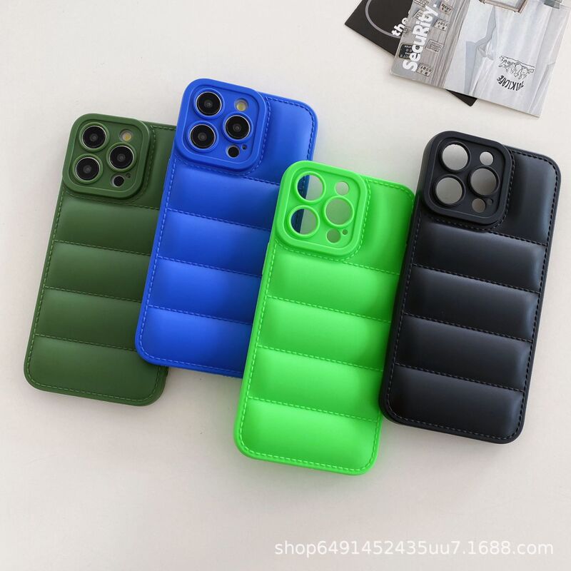 Cross-Border Dropshipping of down Jacket Phone Cases, Foreign Trade Phone Cases, African Models Suitable for Apple 1716 with Painted Designs