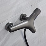 淋浴花洒套装家用全铜批发家用新款树叉淋浴增压挂墙式硅胶喷头