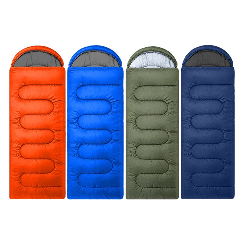 Sleeping Bag Outdoor Camping Camping Travel Spring Autumn Winter Single Adult Thickened Warm Envelope Sleeping Bag Cross-Border Manufacturer