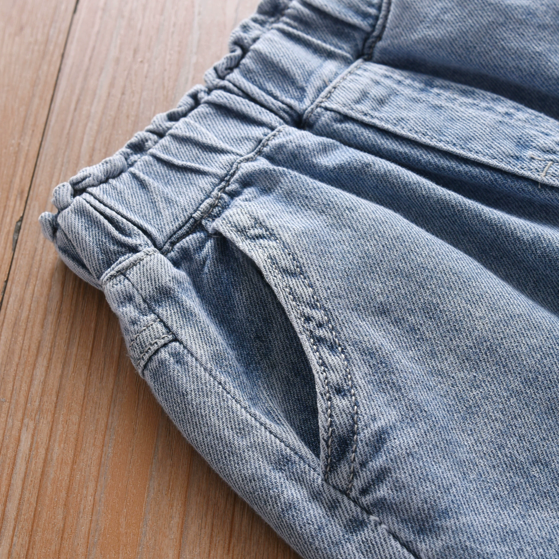 Spring jeans, children's thin trousers, western style, loose straight fit, for teenagers