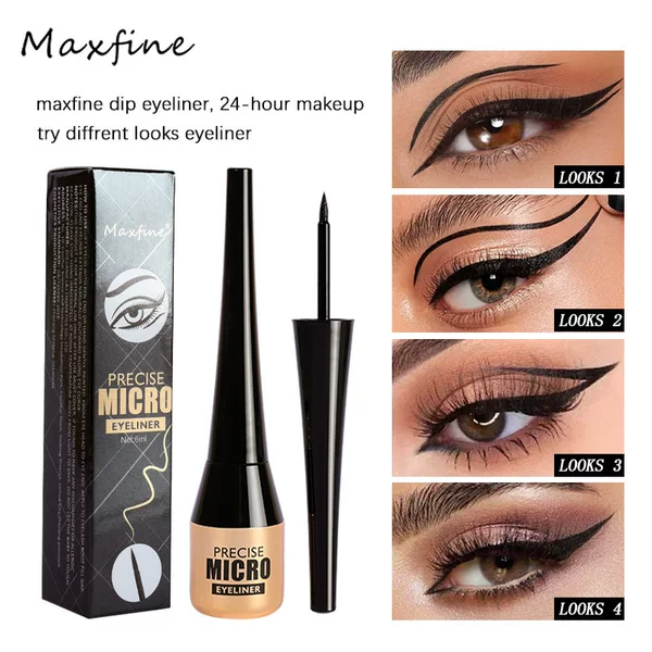 [Special Promotion] Dip-On Liquid Eyeliner Pen, Long-Lasting, Waterproof, Oil-Proof, Smudge-Proof, Ultra-Fine, Available for Wholesale