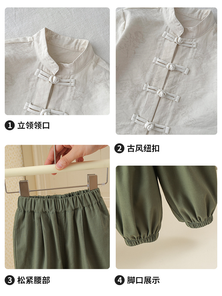 Trajes de niños Tang primavera y otoño manga larga bebé camisa china para niños chinos ropa de abrazadera para niños