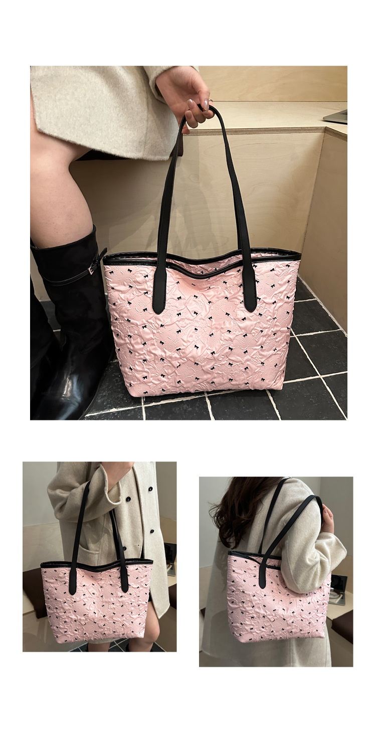 Borsa a spalla da donna stile coreano con fiocco per l'inverno_voghion.com