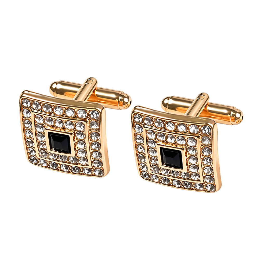 Gemelos redondos transfronterizos de Amazon, gemelos de cristal austriaco estilo francés, gemelos de negocios para hombre, gemelos con diseño retorcido. image 7